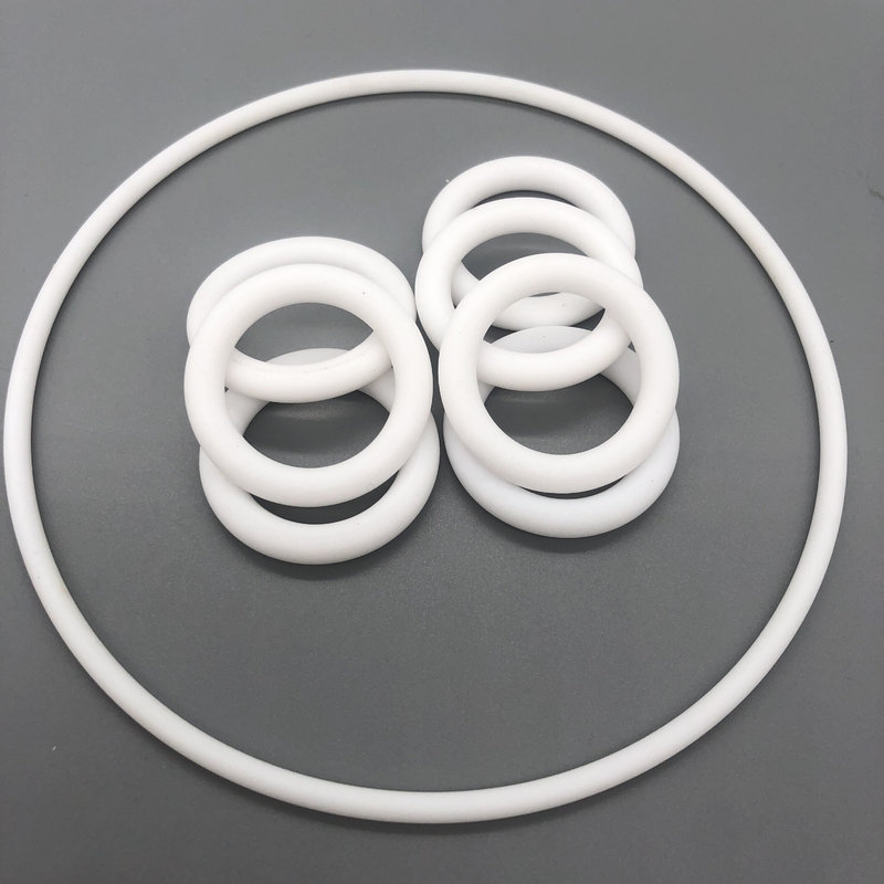 حلقات مطاطية مسطحة PTFE مقاومة للكيماويات حجم / لون / صلابة